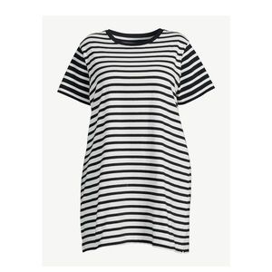 Free Assembly Women's Mini T-Shirt Dress with Short Sleeves